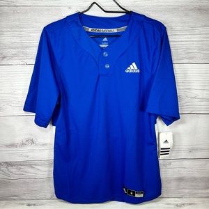 Adidas Diamond King Mens Elite 2-Button Blue Baseball Jersey Sz Medium MSRP $35